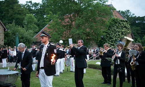 Blaskapelle beim Zapfenstreich des Schützenfestes